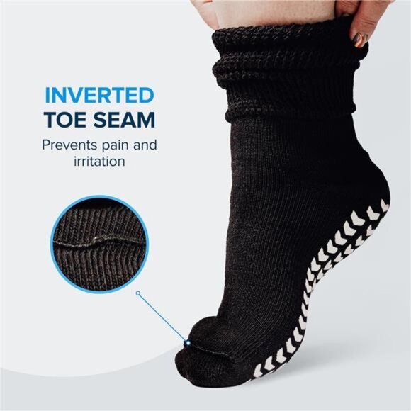 Extra Wide Socks for Swollen Feet, Diabetic Socks for Men, Hospital Socks, Wide - Picture 6 of 7